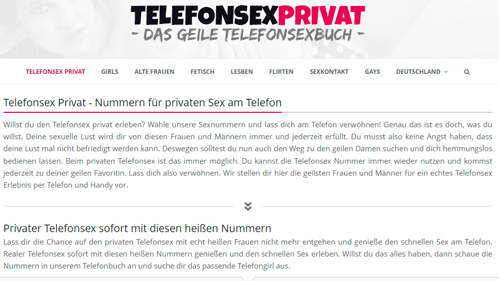 Telefonsex Privat